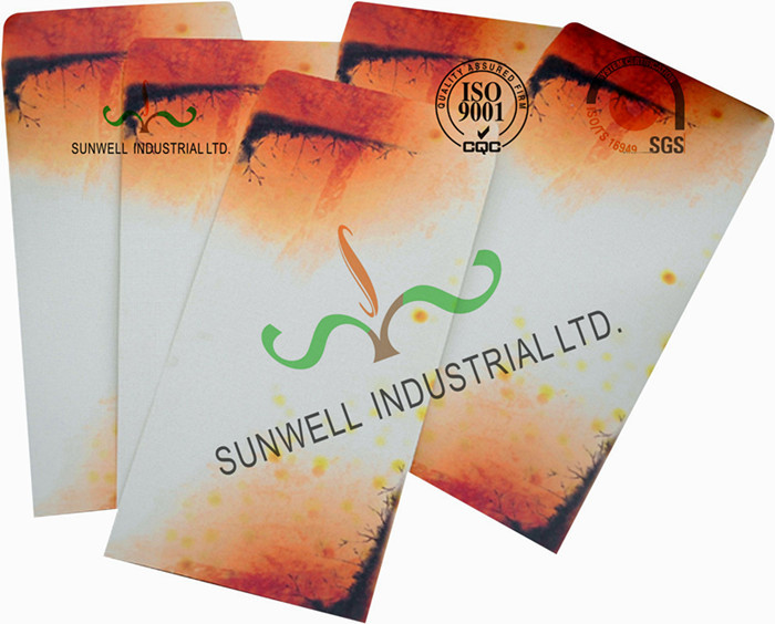 Double Window Custom Packaging Envelopes Multi Colors Autumn Full Printing