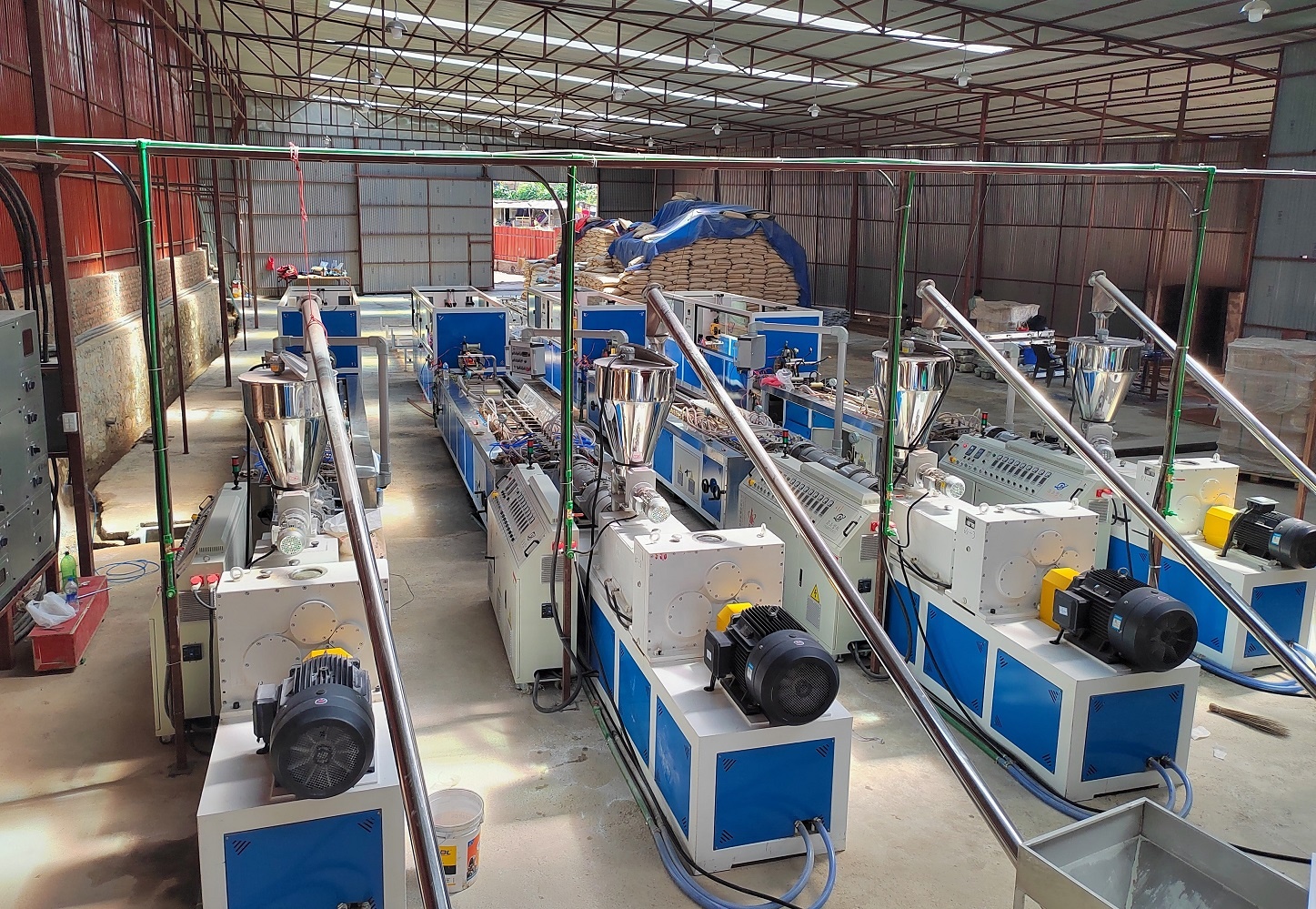 Screw L/D Ratio 55 1 HDPE Jacket Extrusion Line for PU Foaming Pre-insulated Pipe