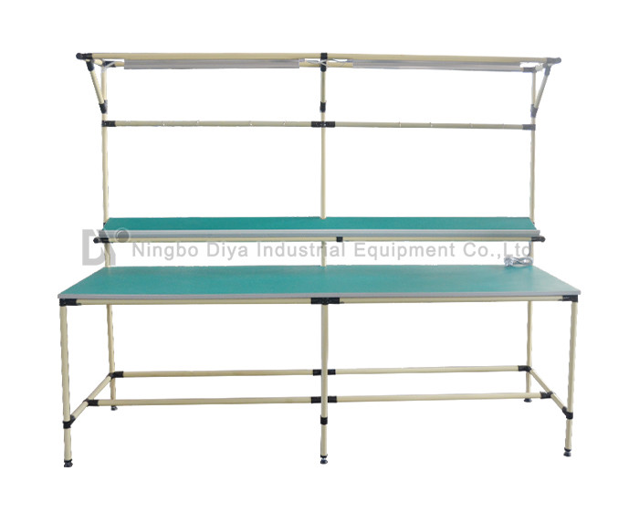 Polished Surface Production Industries Workbench , Unilateral Beige Heavy Duty Workbench