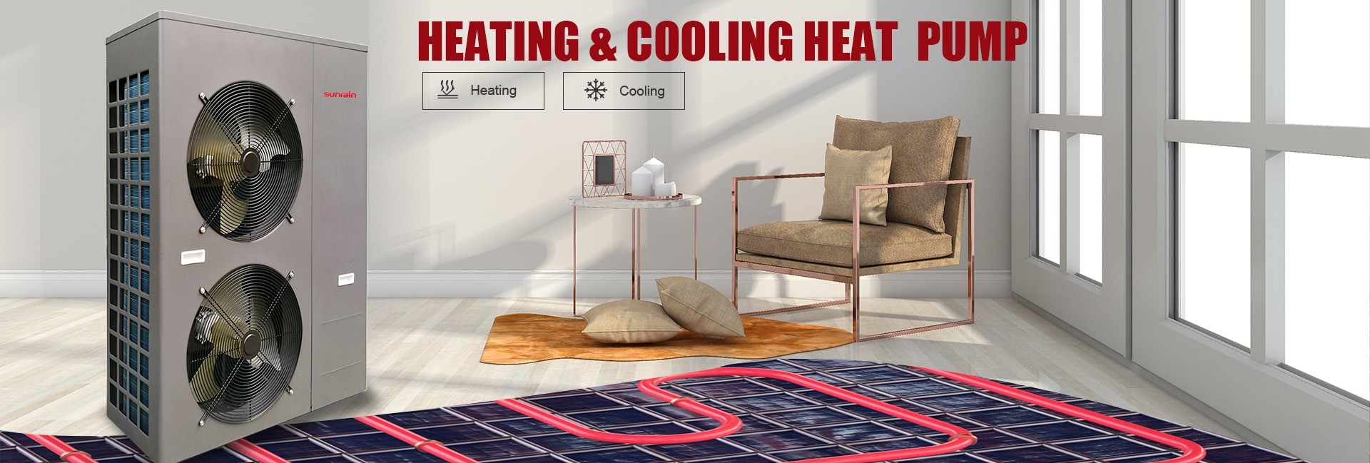 -30℃ Inverter EVI Heat Pump System Energy Class A++ 12 Kw Heat Pump