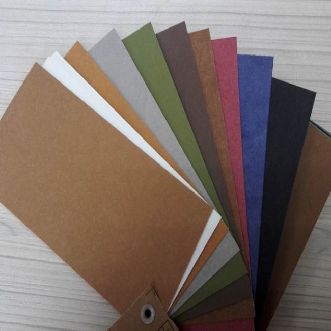 500gsm Kraft Wrapping Paper Solid Design Brown Yellow White Blue Smooth Surface