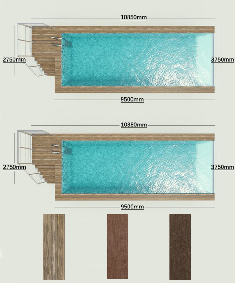 Salt Chlorinator and Underwater Light Prefabricated Container for Steel Swimming Pool