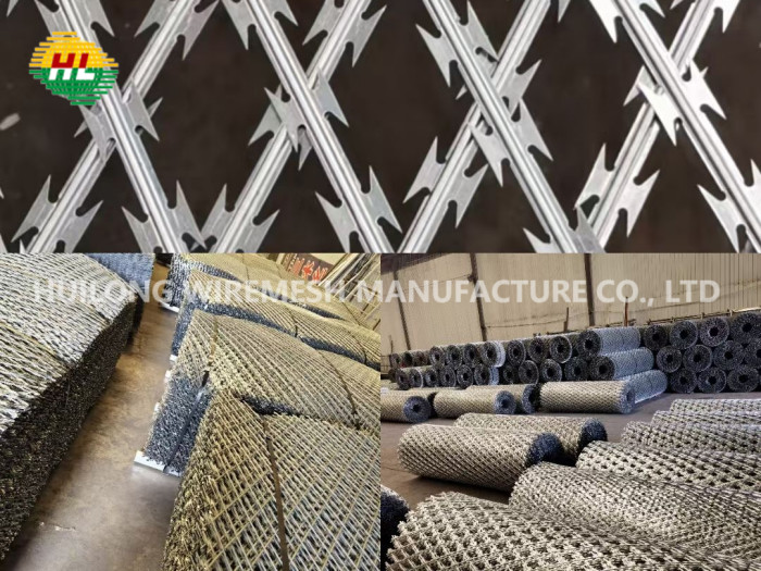 2.1mx6m Razor Wire Roll 50x100mm Mesh Size Welded