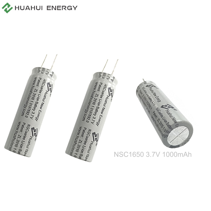 High Density Lithium Ion Battery 3.7v 1000mAh 3C Rechargeable Battery Cell NSC1650