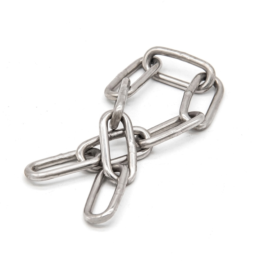 Waterproof link stainless steel jack chain silver