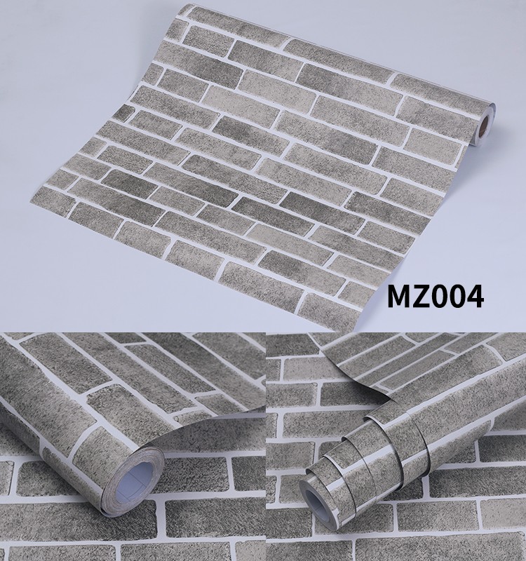 3D Slate Stone Brick Effect Wallpaper PVC 3D Brick Wallpaper For Walls