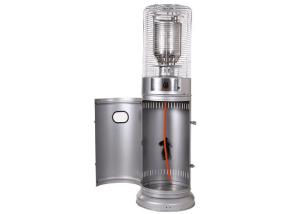 China Outdoor free standing Stainless Steel Silver Gas Small Column Patio Heater wholesale