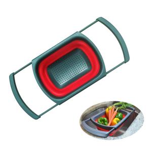 China Kitchen Collapsible Colander Over The Sink Strainer 6 Quart Capacity Dishwasher Safe BPA Free wholesale