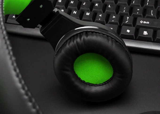3V PS4 PS5 Gaming Headset 25000Hz Green Lightweight Braided Cable