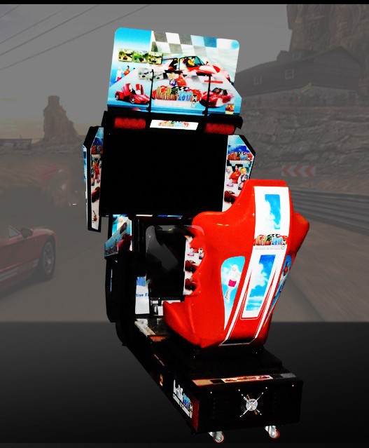 Customized Metal acrylic plastic Racing Simulator Rig for 3D Car Racing Game Machine