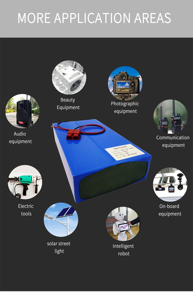 11.1V 130AH Bicycle Car Deep Cycle Battery Lithium Ion Rechargeable 3.7 V 18650 Battery