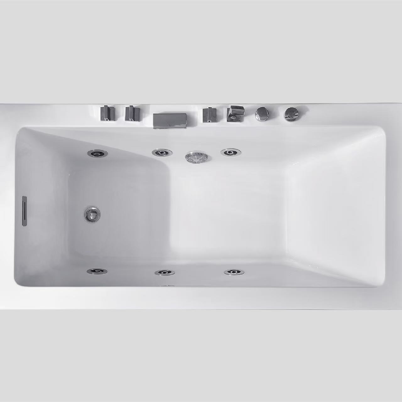Seamless Jacuzzi Alcove 72 Inch Whirlpool Tub Bonding Anti Slip Deep Soaking