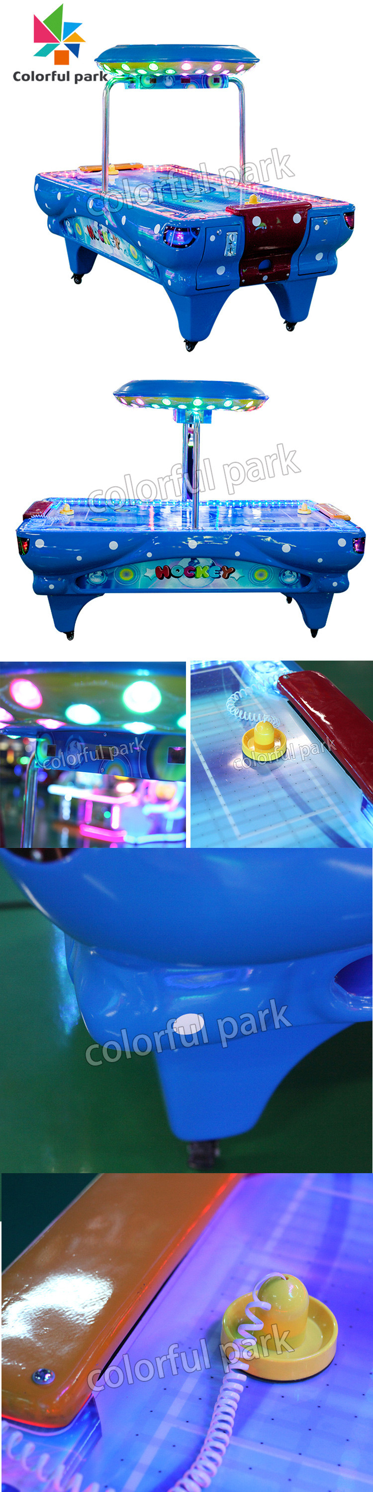 Hockey Stars Coin Op Air Hockey Table 110V Commercial Grade acrylic Material