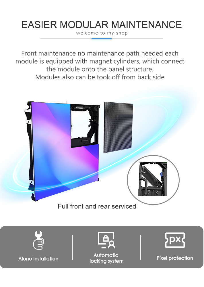 Full Color p2.84 Die Cast Aluminum LED Screen 500x500 Cabinet LED Wall Rental Backdrop Outdoor LED Display