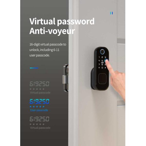 Fingerprint Digital Smart Life Door Lock Tuya Smart Phone App Control