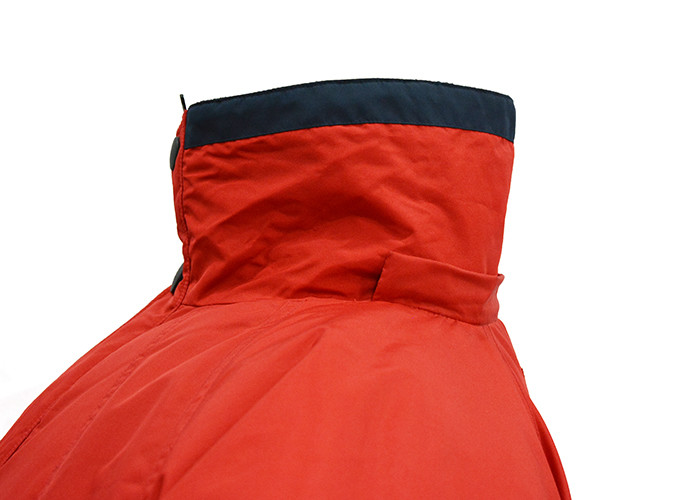 Red Color Mens Waterproof Overalls , European Size Cotton Work Coveralls