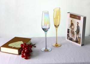 China Hand Made Electroplating Luster Lead Free Crystal Champagne Glasses wholesale