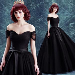 China Annual Meeting Host Dress Black Elegant Evening Dresses TSJY043 wholesale