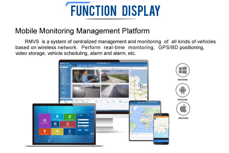 Smart Security Devices MDVR with Driver Monitoring System and 8 CH Video/Audio Input