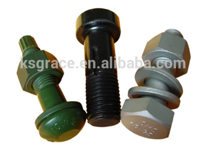 M4-M100 PTTF Thread Rods Xylan Coated Stud Bolts And Nuts