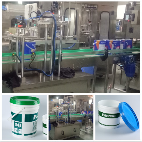 High Accuracy Paint Bottle Filling Line / Paint Filling Equipment Simple