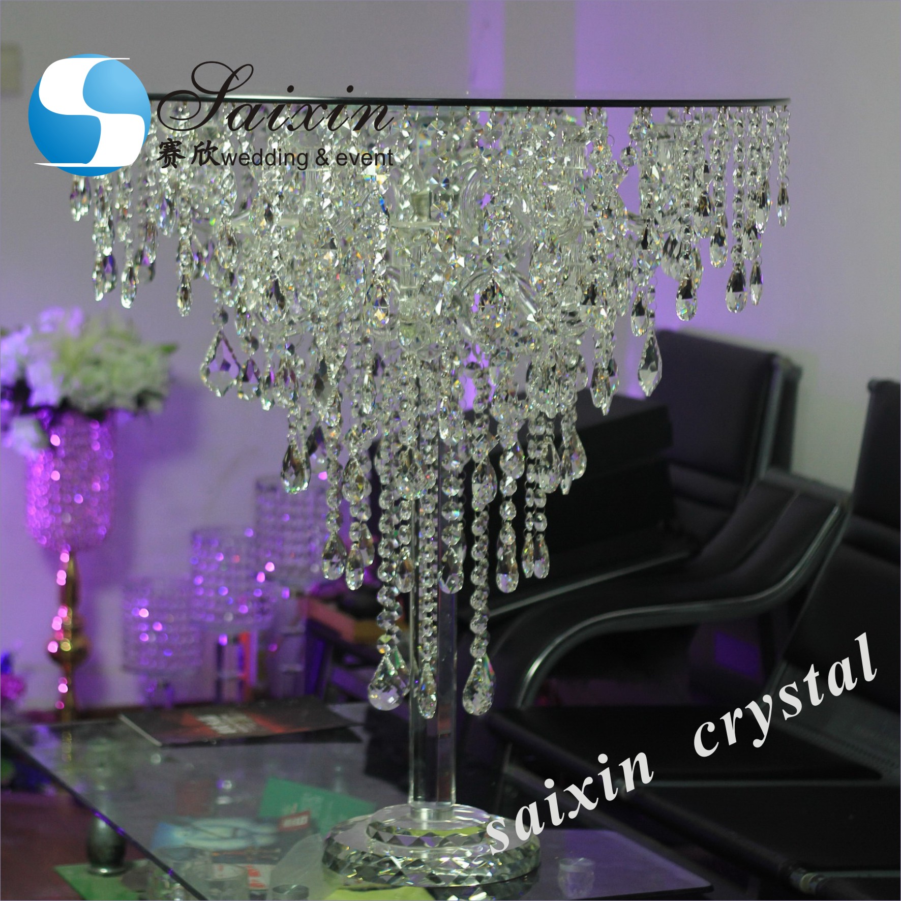 Unique gold sweetmeats acrylic stand cake table for wedding event party