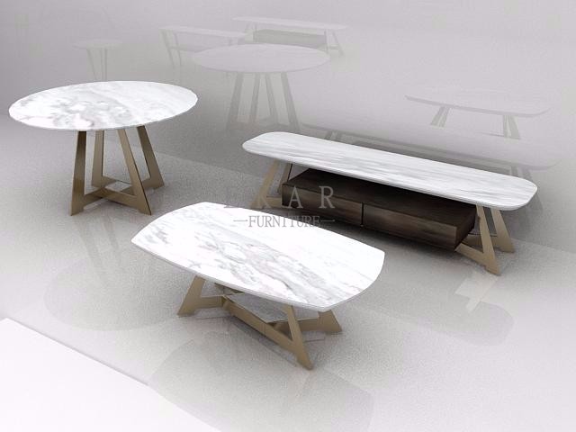 Northern European Simple Style Modern Marble Coffee Table ZZ-ZC1711