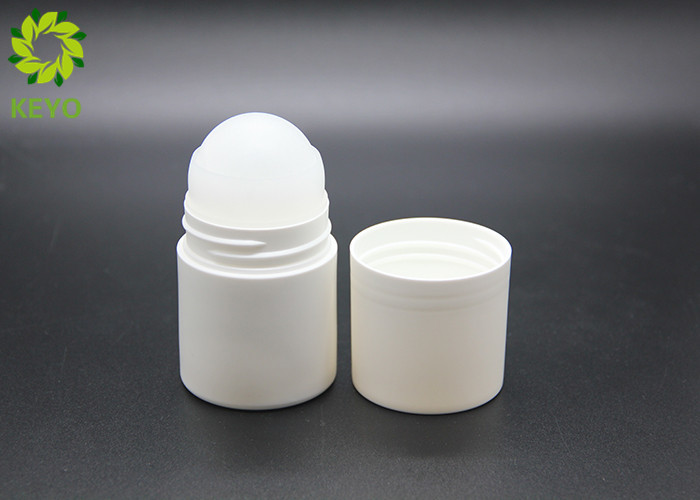 Round Deodorant Stick Containers Antiperspirant Roller Bottle White Color Capacity 60g