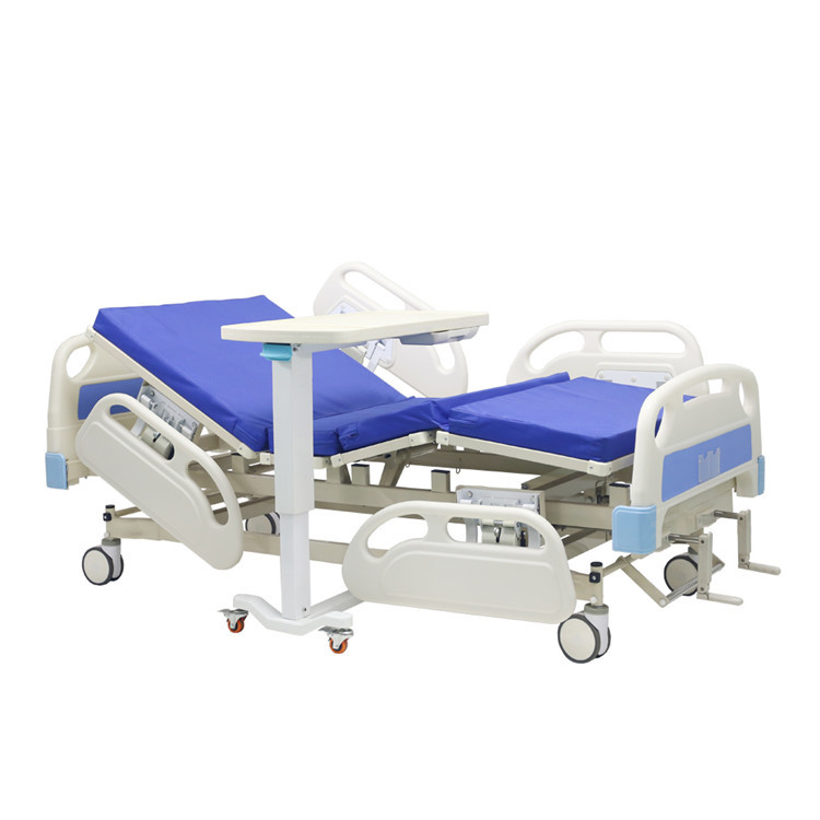 2 Function Manual Crank Medical Hospital Bed With Dining Table