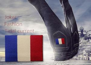 China Polyester Iron On Confederate France Flag Patch Hand Washable wholesale
