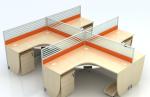 Multi Color Office Furniture Partitions , Frosted Glass And Metal Board Desk