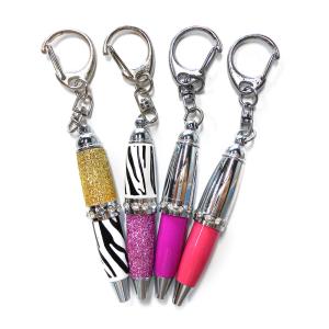 China Blue Ink Metal 65mm Short Ballpoint Pen Silk Screen For Promotion wholesale