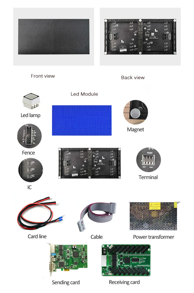 Multi Color Light Weight Indoor P3 Led Display Module