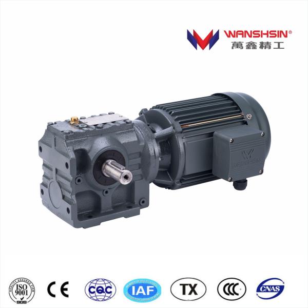 Foot Mounted Hollow Shaft Bevel Gear Motor K Series Speed Reducer With High Torque High Speed Motor