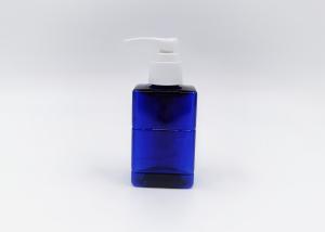 China Bule Plastic Cosmetic Bottles With White Lotion Pump 180ml wholesale