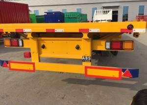 China 30 Ton Loading Three Axle Flatbed Trailer Carrying Bulk Cargo wholesale