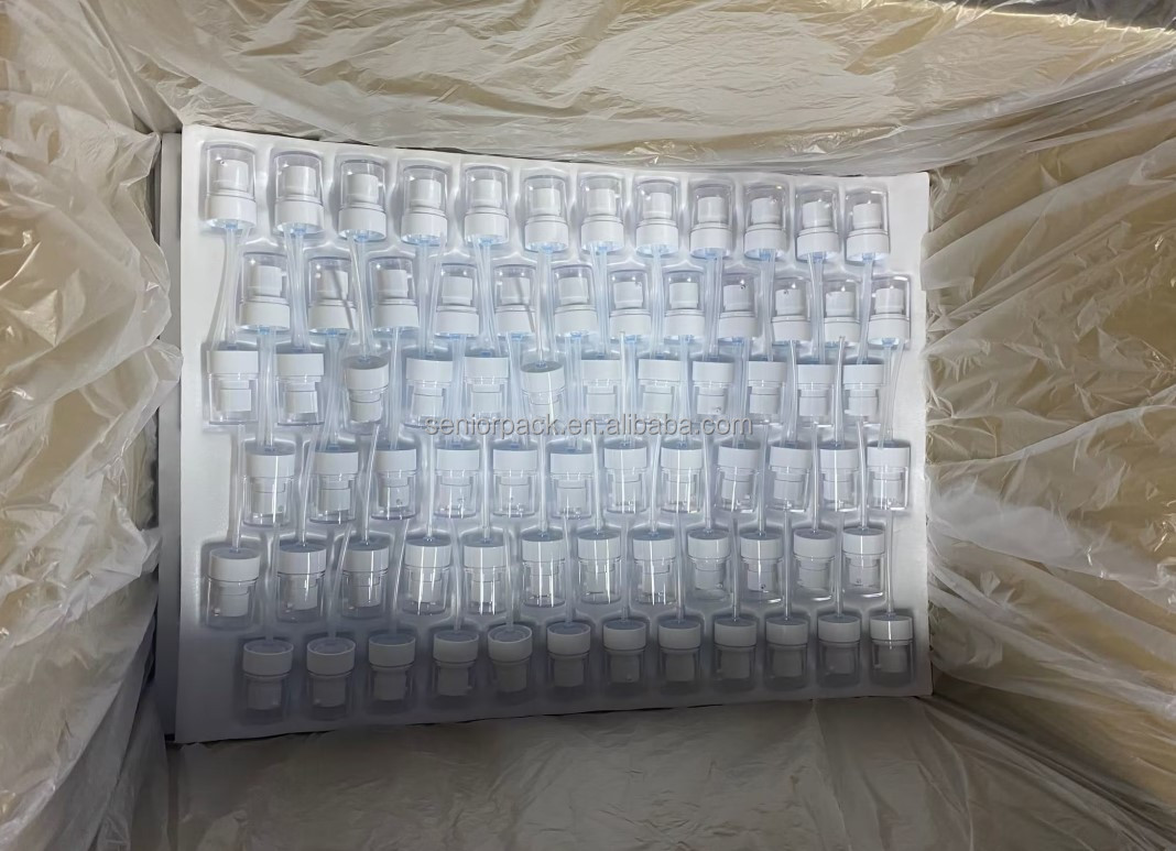 Silver Luxury Plastic Syringe Airless Bottle 5ml10ml 15ml for Empty Airless Cosmetic Dispenser