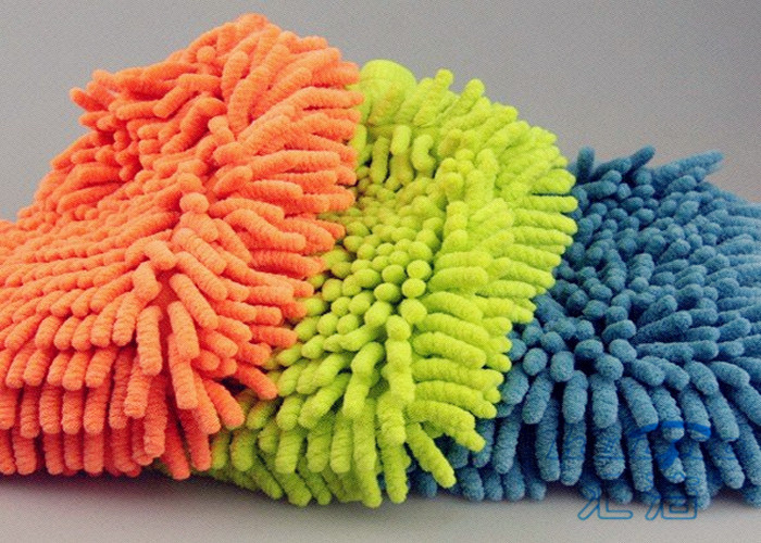 100% Polyester 1200gsm Microfiber Car Cleaning Wash Mitt With Elastic Cuff