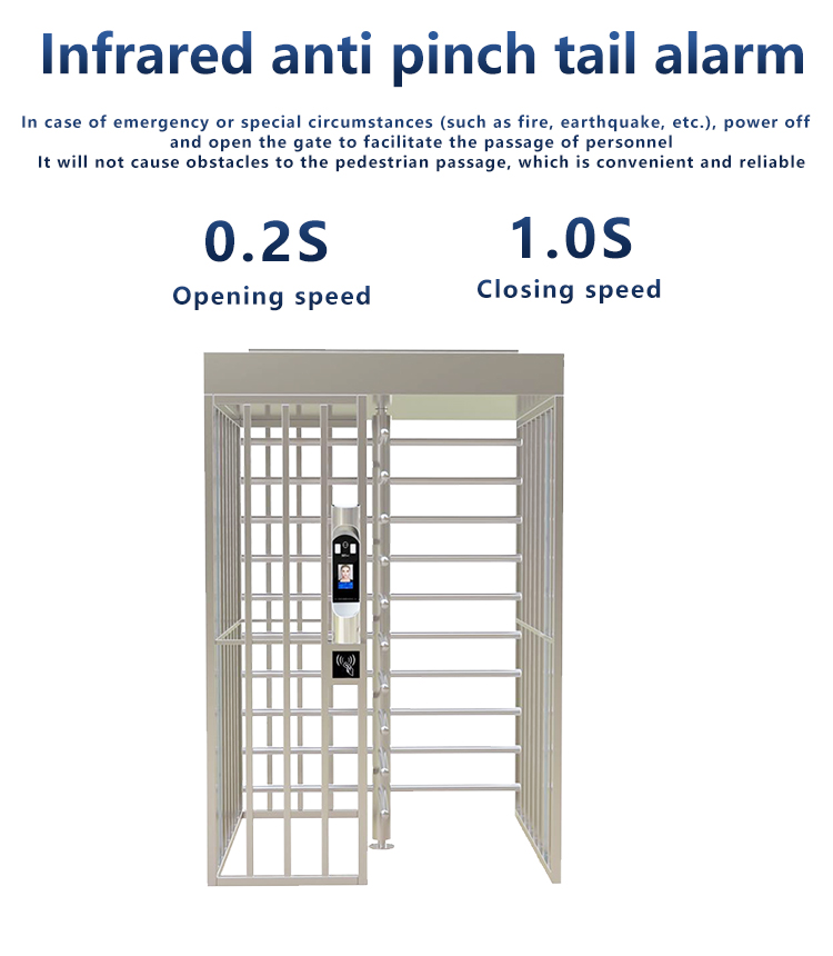 China Factory Made High Quality Automatic Security Revolving Full Height Turnstile Gate Automatic Gate Control 9