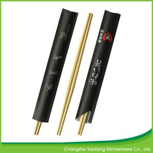 China Nature Double Bamboo Chopsticks; Open Paper Packing wholesale