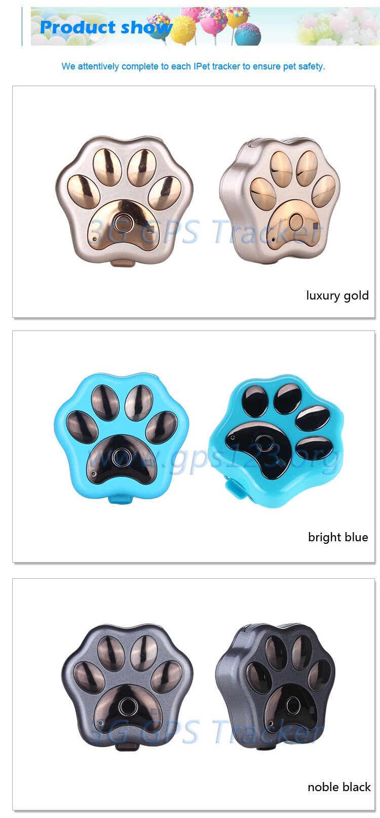 worlds newest cheap mini 3g pet gps gsm tracker for small pet/dog/cat RF-V40