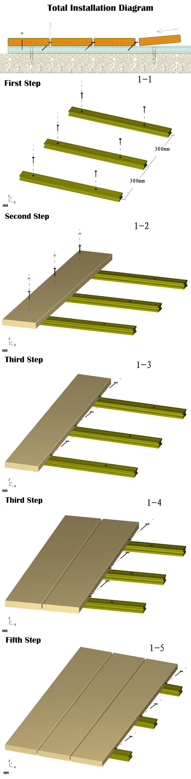 140mm*25mm Anti-fading Solid PVC Decking for Outdoor Garden Eco-friendly Asa Capped