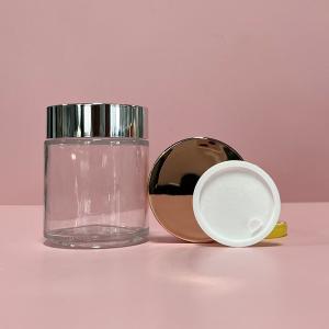 China Color painting 200g Glass Jars Frosted Transparent Glass Container Non Leakage wholesale