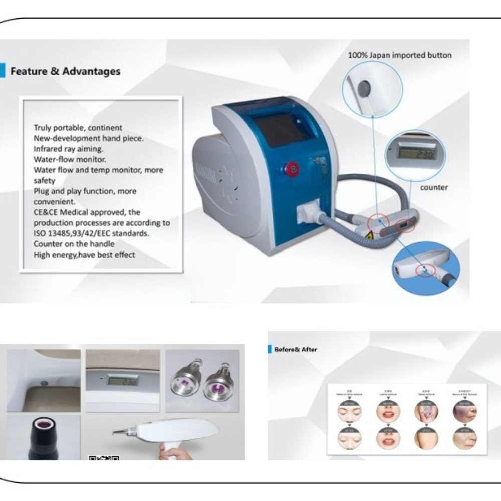 Ultra Picolris Picosecond Laser Vertical Tattoo Removal Laser Machine Nd Yag Q Switched Pico Second Laser Pen Acne Scar Removal