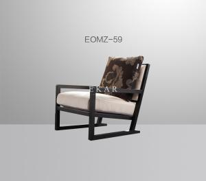 China Wooden Frame Fabric Upholstered Arm Modern Leisure Chair wholesale