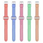 38 40 42 44mm Silicone Rubber Watch Strap Band For Apple Watch 7 6 5 4 3 2 1