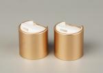 Delicate Cosmetic Bottle Caps Matt Gold Aluminum Disc Top Cap