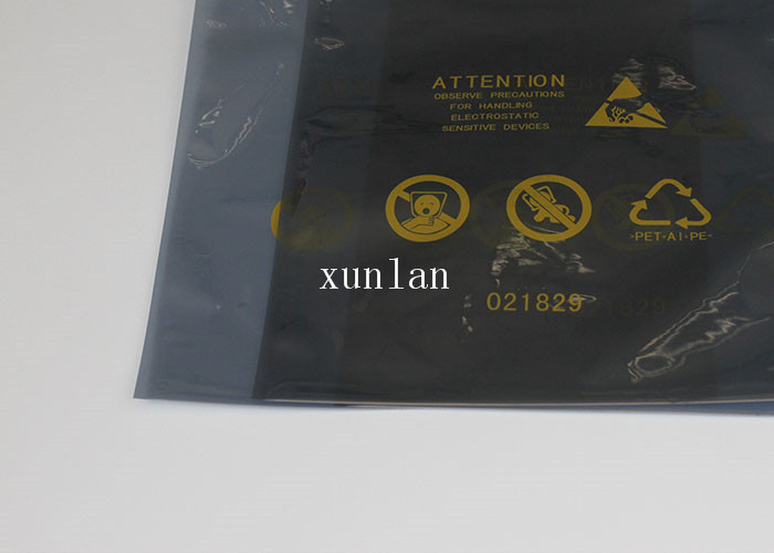 0.08～0.2 Mm Zipper ESD Anti Static Bags Flat Waterproof With Printing Logo