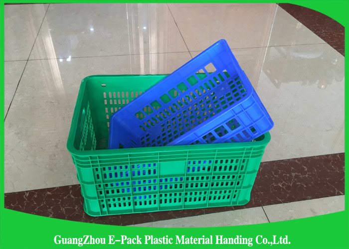 Health Mesh Plastic Food Crates Food Grade Convenience Stores Easy Stacking