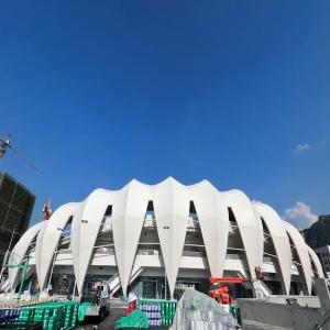 China Recyclable Steel Structure Stadium Anti Rust Prefab Metal Building Gym wholesale